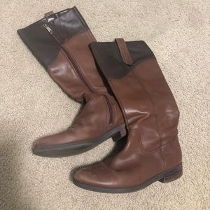 Leather riding boots